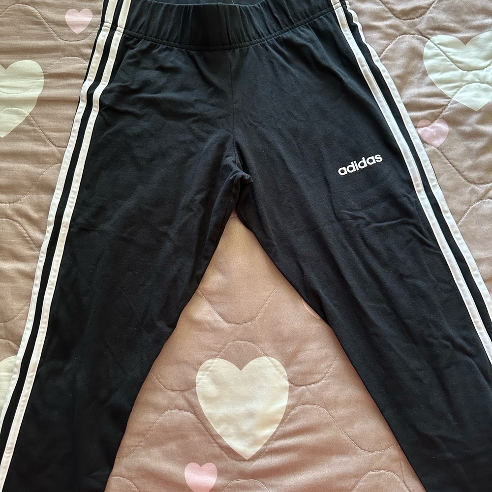 Adidas Leggings 3 Stripe Women’s Size S Multi Sport Running Black White Tight 😍